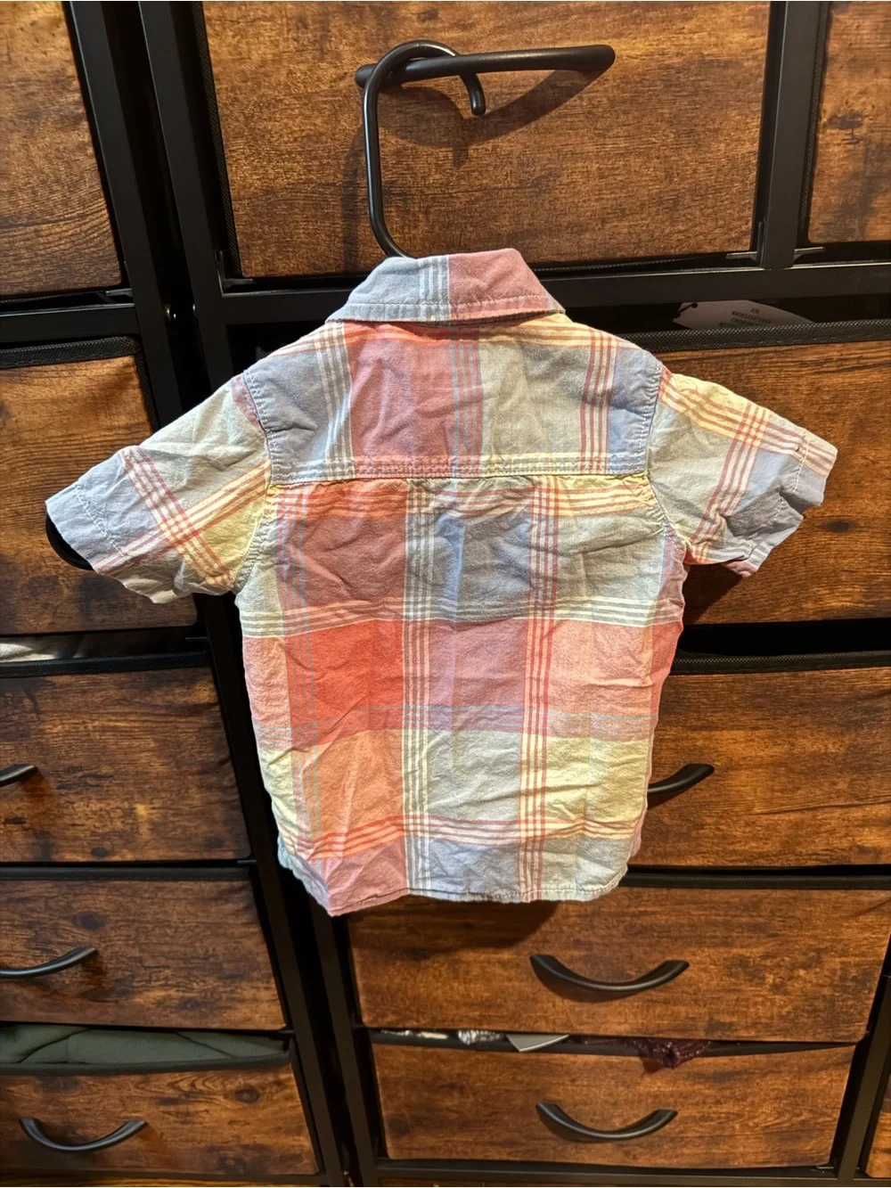OshKosh B'gosh Pastel Plaid Short-Sleeve Button-Down Shirt